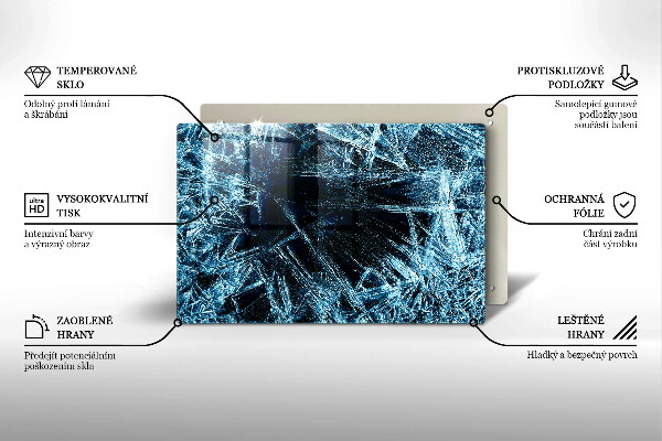 Glashällskydd elegant Struktur av skarp is