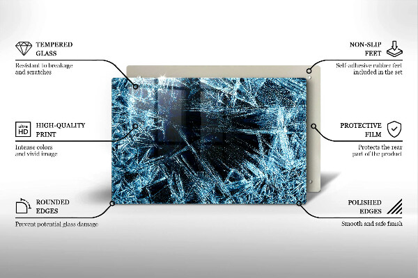 Glashällskydd elegant Struktur av skarp is