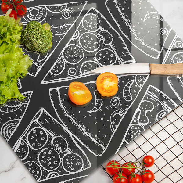 Glashällskydd elegant Pizza illustration
