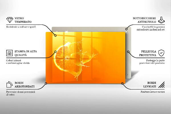 Glashällskydd elegant Saftig orange frukt