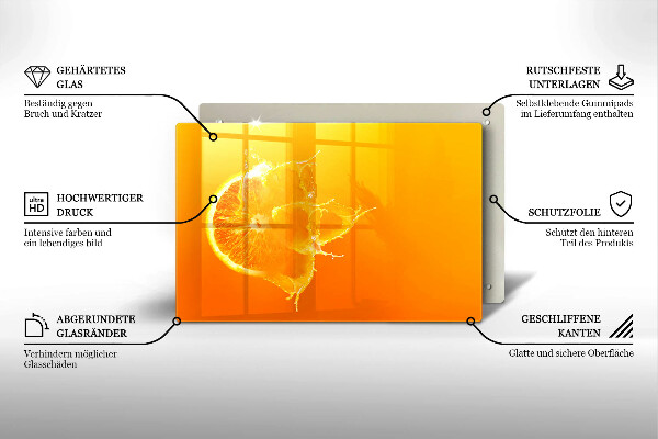 Glashällskydd elegant Saftig orange frukt