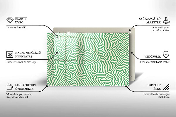 Spisskyddsplatta elegant Abstrakta linjer