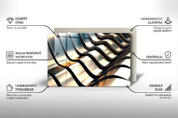 Spisskyddsplatta elegant 3D metallformer