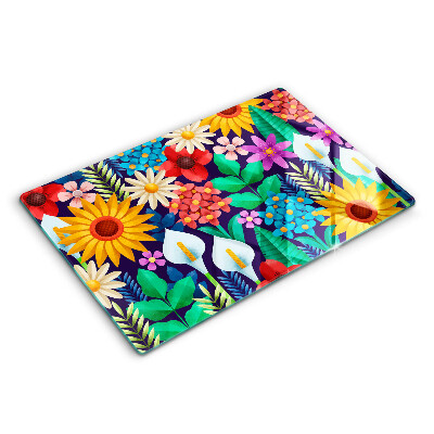 Spisskyddsplatta elegant Blommor äng illustration