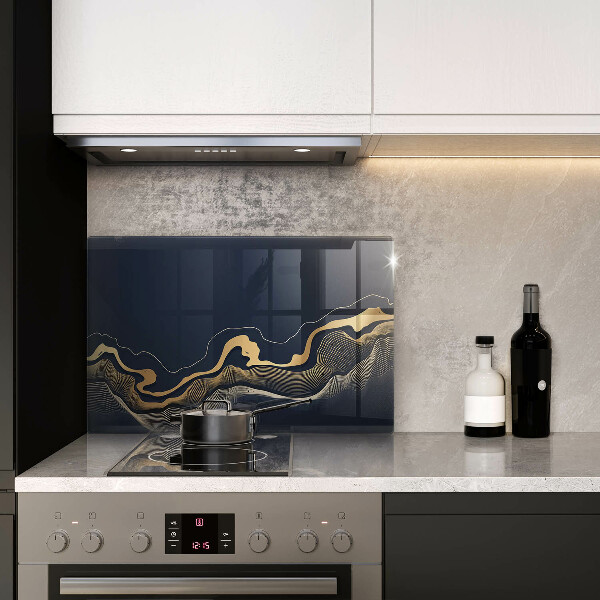 Spisskyddsplatta elegant Abstrakta gyllene linjer