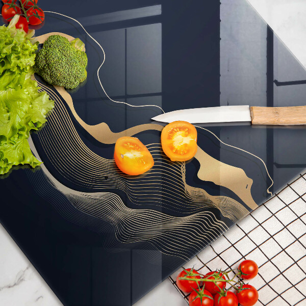 Spisskyddsplatta elegant Abstrakta gyllene linjer