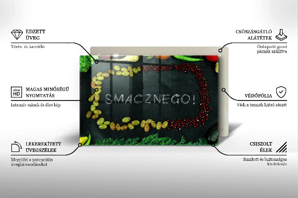 Glashällskydd elegant Inskription God aptit!