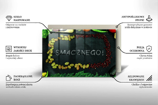 Glashällskydd elegant Inskription God aptit!
