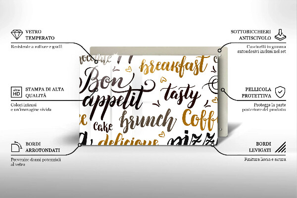 Glashällskydd elegant God aptit undertexter