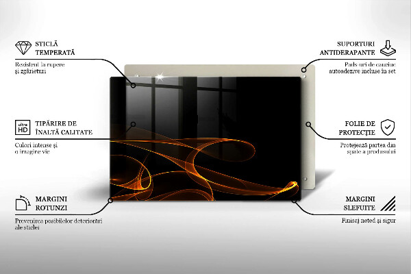 Glashällskydd elegant Abstrakta linjer