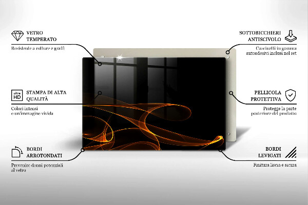 Glashällskydd elegant Abstrakta linjer