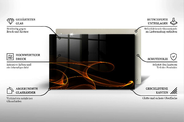 Glashällskydd elegant Abstrakta linjer
