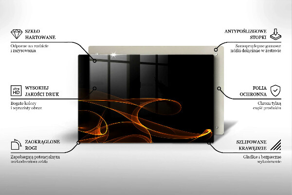 Glashällskydd elegant Abstrakta linjer