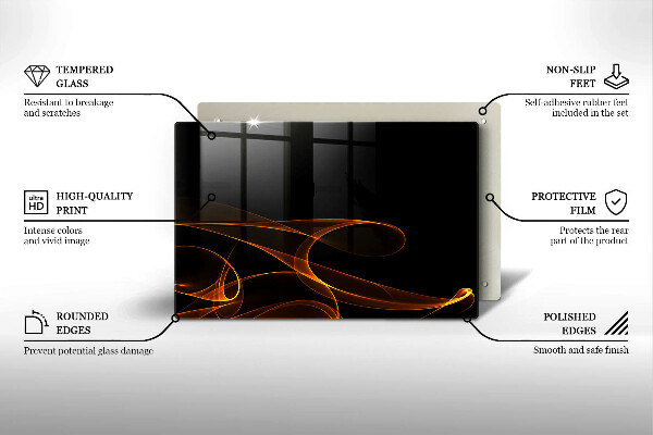 Glashällskydd elegant Abstrakta linjer