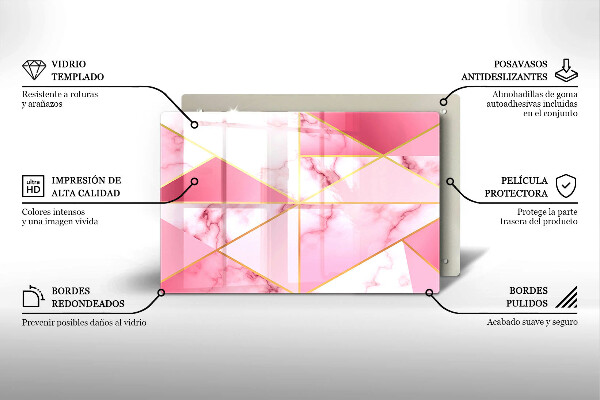 Spisskyddsplatta elegant Geometrisk marmor