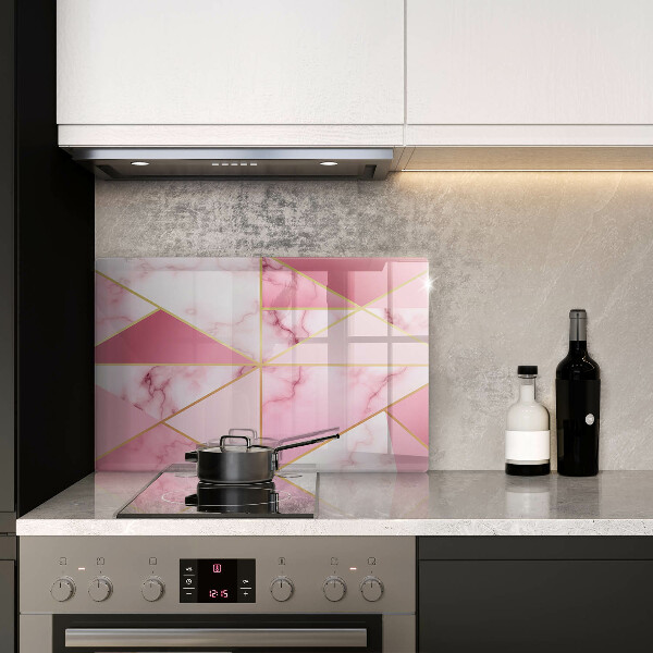 Spisskyddsplatta elegant Geometrisk marmor