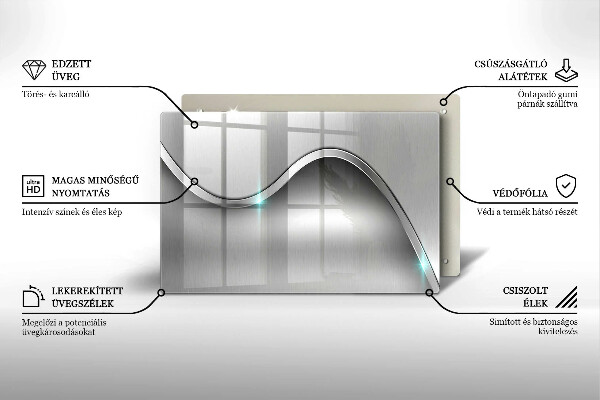 Glashällskydd elegant Metallabstraktion