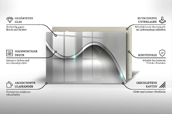 Glashällskydd elegant Metallabstraktion