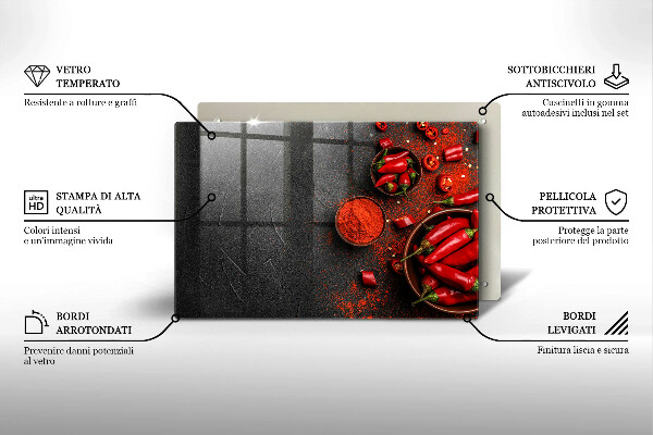 Glashällskydd elegant Röd chilipeppar
