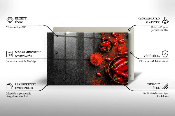 Glashällskydd elegant Röd chilipeppar