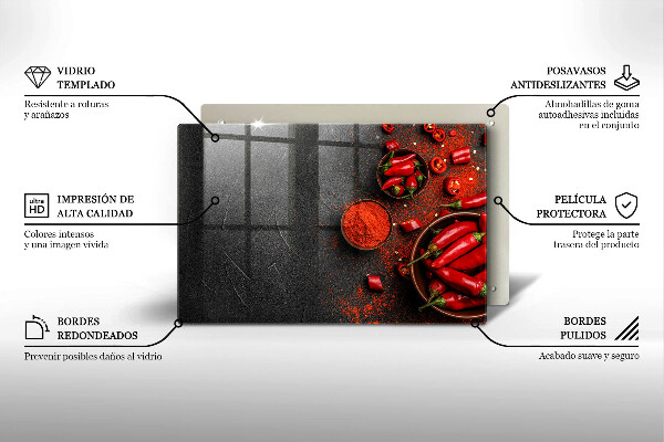 Glashällskydd elegant Röd chilipeppar