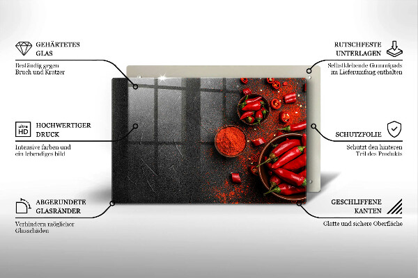 Glashällskydd elegant Röd chilipeppar