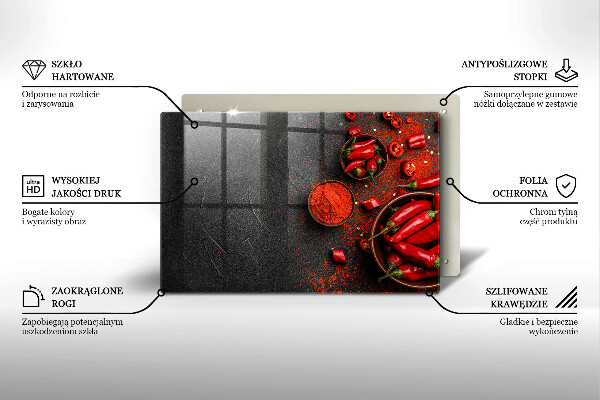 Glashällskydd elegant Röd chilipeppar