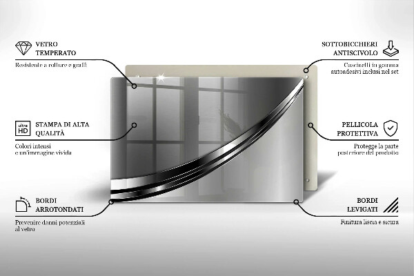 Kokkärlskydd elegant Metallabstraktion