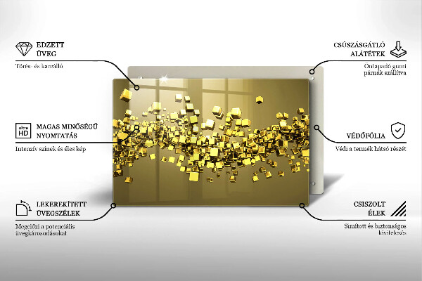 Spisskyddsplatta elegant Abstrakt 3D-geometri