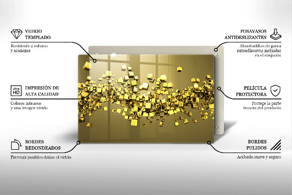 Spisskyddsplatta elegant Abstrakt 3D-geometri
