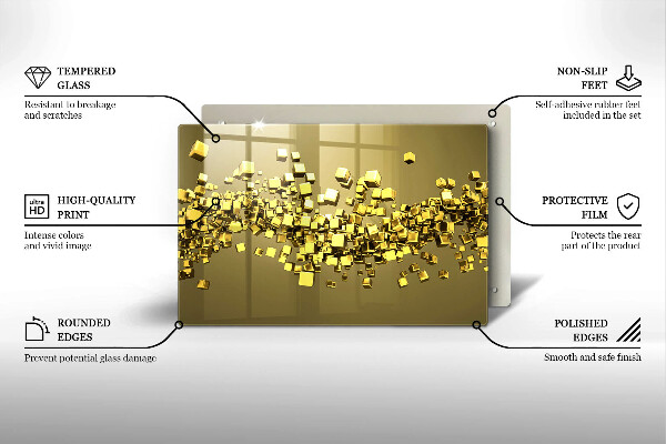Spisskyddsplatta elegant Abstrakt 3D-geometri