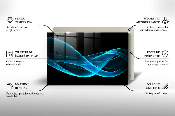 Kokkärlskydd elegant Blå abstraktion