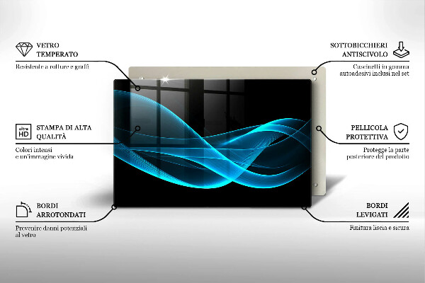 Kokkärlskydd elegant Blå abstraktion