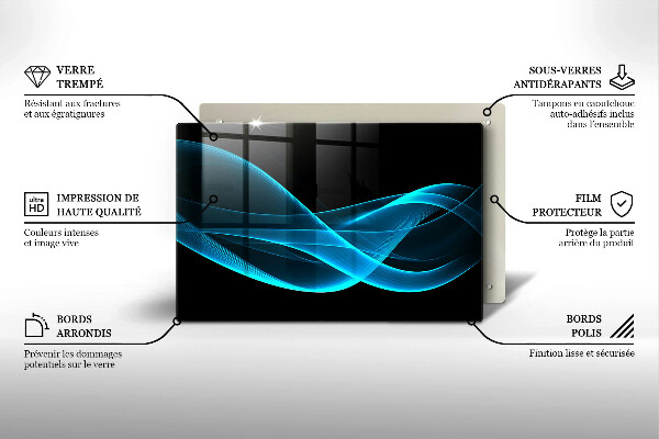 Kokkärlskydd elegant Blå abstraktion