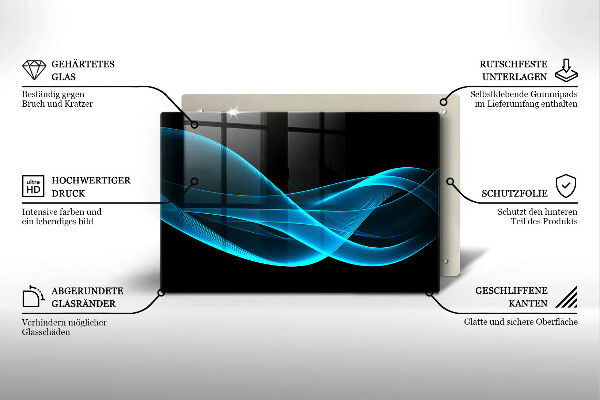 Kokkärlskydd elegant Blå abstraktion