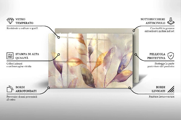 Kokkärlskydd elegant Målade boho löv