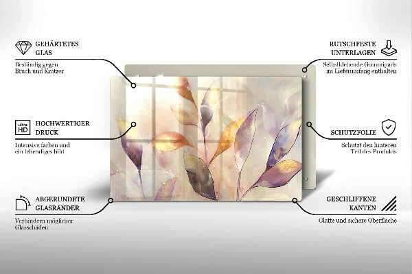 Kokkärlskydd elegant Målade boho löv