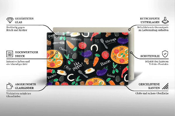 Spisskyddsplatta elegant Mat illustration