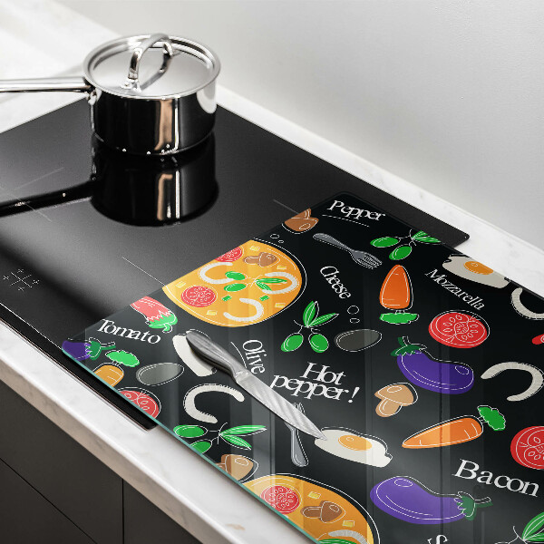 Spisskyddsplatta elegant Mat illustration