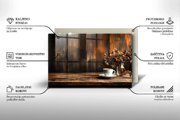 Kokkärlskydd elegant Kaffekopp och trä