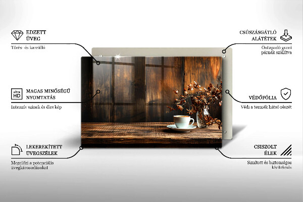 Kokkärlskydd elegant Kaffekopp och trä