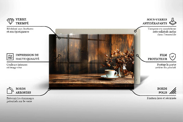 Kokkärlskydd elegant Kaffekopp och trä