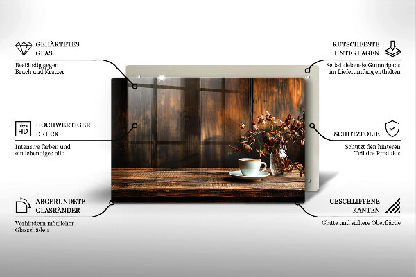 Kokkärlskydd elegant Kaffekopp och trä