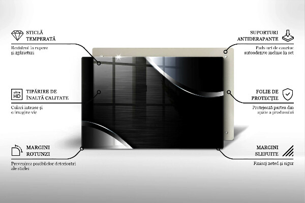 Spisskyddsplatta elegant Metallabstraktion