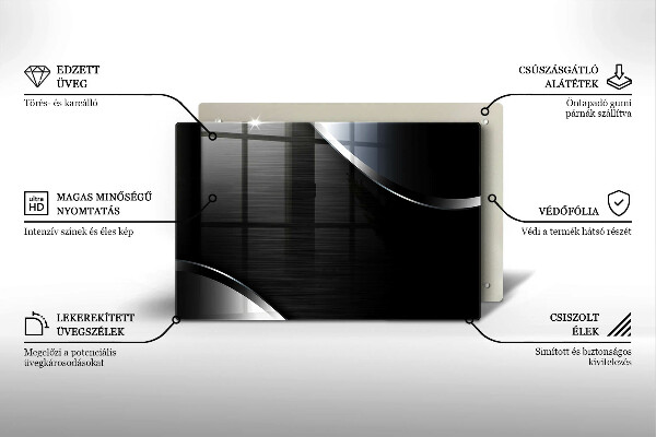 Spisskyddsplatta elegant Metallabstraktion