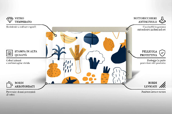 Spisskyddsplatta elegant Mat illustration