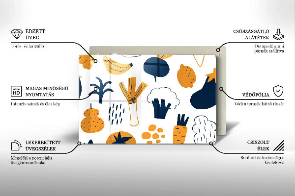 Spisskyddsplatta elegant Mat illustration