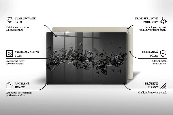 Spisskyddsplatta elegant Abstrakta 3D-former