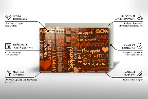 Spisskyddsplatta elegant God aptit undertexter