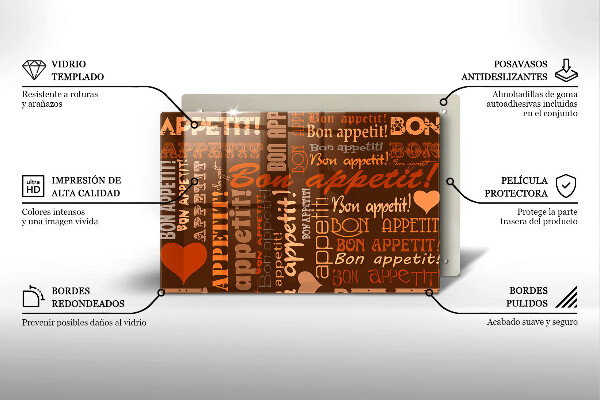 Spisskyddsplatta elegant God aptit undertexter